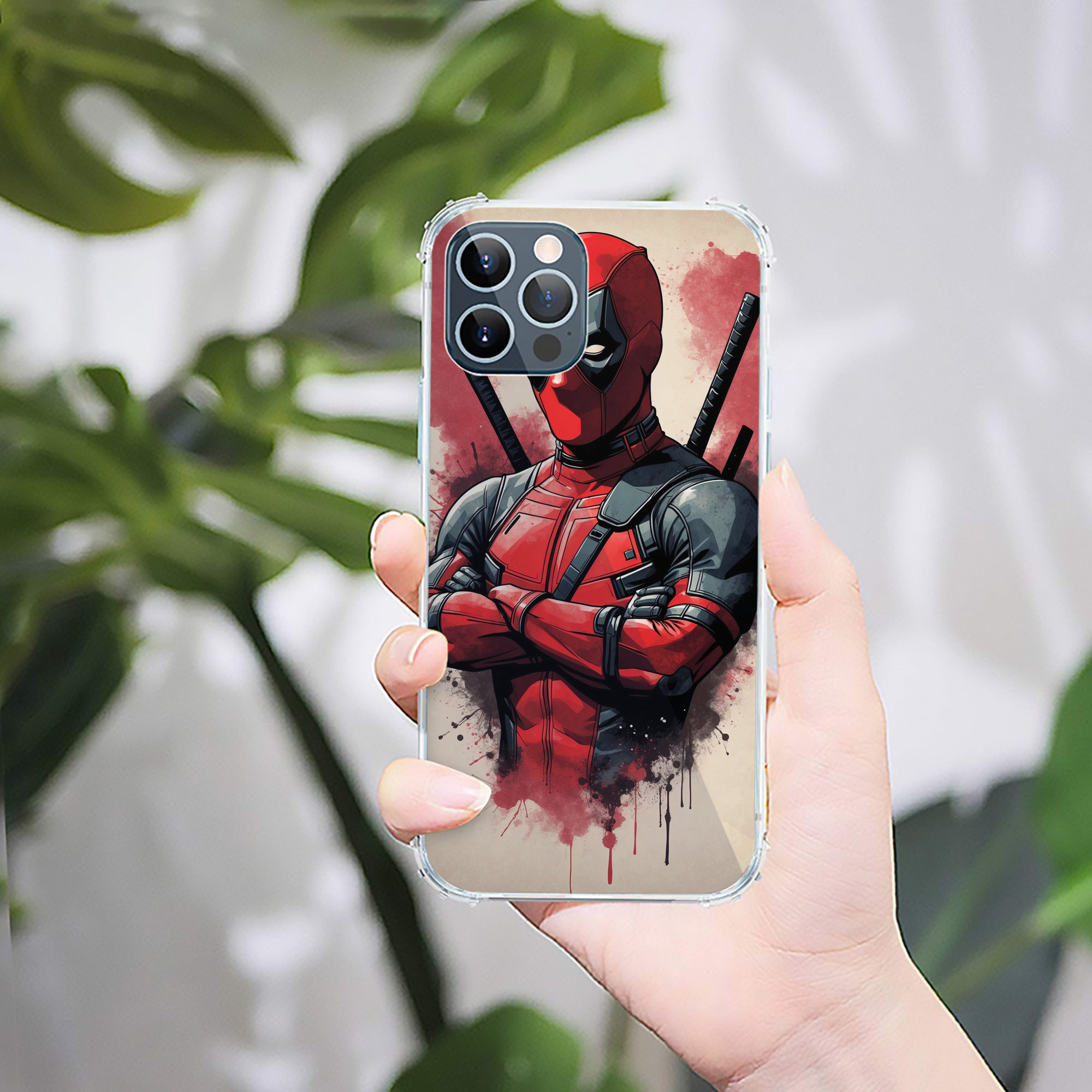 （画像用） Deadpool デッドプール 【iPhone 12シリーズ対応】透明スマホケース（クリアソフトケース）